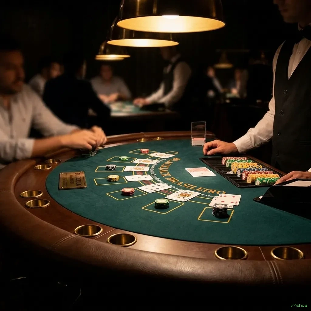 Roleta e blackjack 77show